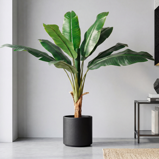 Copac Bananier artificial H135cm • Textură Reală • 10 Frunze